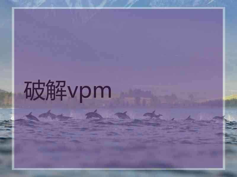 破解vpm