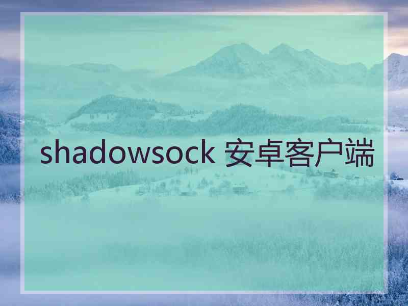 shadowsock 安卓客户端