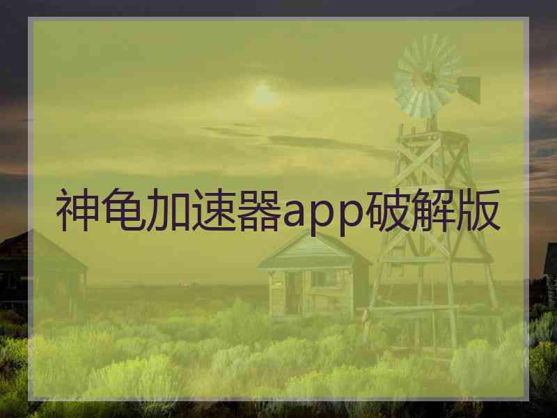 神龟加速器app破解版