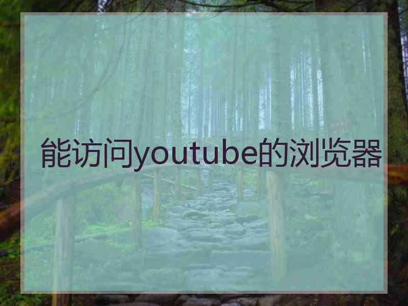 能访问youtube的浏览器